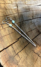 Load image into Gallery viewer, Larimar with Boho Long Spike Earrings
