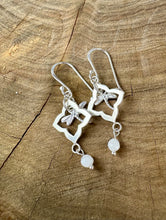 Load image into Gallery viewer, Dragonfly With Rainbow Moonstone Earrings

