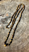 Load image into Gallery viewer, Tigers Eye long knotted necklace.