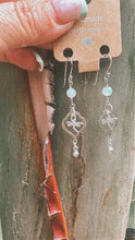 Load image into Gallery viewer, Dragonfly Earrings With Rainbow Moonstone .
