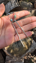 Load image into Gallery viewer, Larimar with Boho Long Spike Earrings