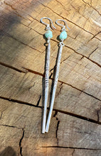 Load image into Gallery viewer, Larimar with Boho Long Spike Earrings
