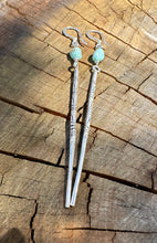 Load image into Gallery viewer, Larimar with Boho Long Spike Earrings