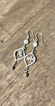 Load image into Gallery viewer, Dragonfly Earrings With Rainbow Moonstone .

