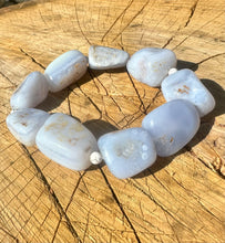 Load image into Gallery viewer, Bracelet ~ Blue Lace Agate with Howlite Chunkie Bracelet