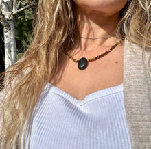 Load image into Gallery viewer, Tigers Eye With Shungite Necklace