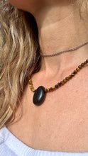 Load image into Gallery viewer, Tigers Eye With Shungite Necklace