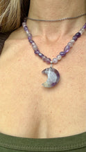 Load image into Gallery viewer, Amethyst Crescent Necklace
