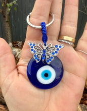 Load image into Gallery viewer, Evil Eye Key Charm