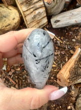 Load image into Gallery viewer, Black Tourmaline in Quartz Heart