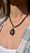 Load image into Gallery viewer, Black Tourmaline with Gold sheen Obsidian Necklace