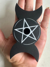 Load image into Gallery viewer, Candle Holder ~ Triple Moon Magic Spell Candle Holder~
