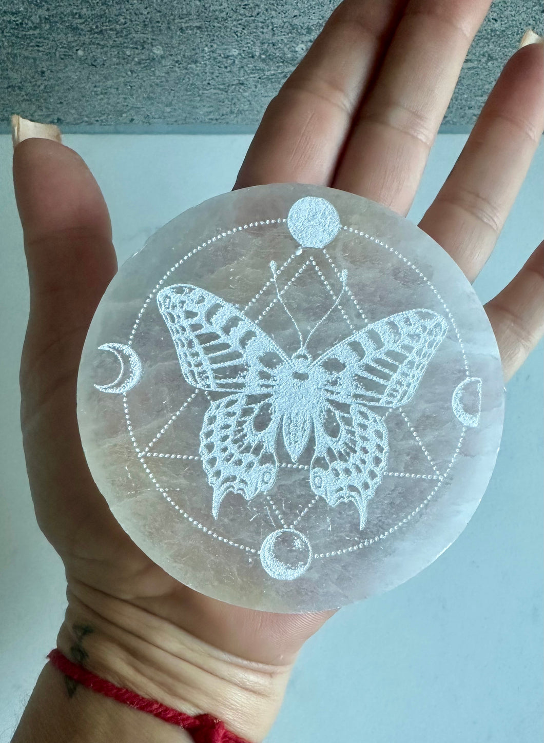 Selenite Butterfly Disc