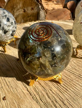 Load image into Gallery viewer, Labradorite Orgonite Sphere