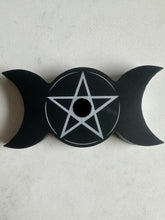 Load image into Gallery viewer, Candle Holder ~ Triple Moon Magic Spell Candle Holder~