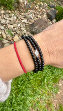 Load image into Gallery viewer, Obsidian Black Wrap Bracelet And Necklace .
