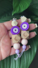 Load and play video in Gallery viewer, Key Charm / Bag Charms - Purple Evil Eye -
