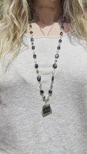 Load and play video in Gallery viewer, Black Tourmaline  Wire Necklace.
