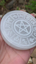 Load and play video in Gallery viewer, Selenite Astrology Plate
