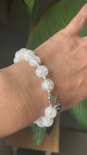 Load and play video in Gallery viewer, Crackle Quartz With Hamsa Hand Bracelet
