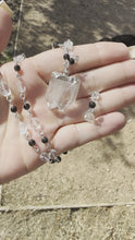 Load and play video in Gallery viewer, Clear Quartz Wire Necklace
