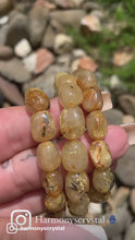 Load and play video in Gallery viewer, Golden Rutilated Quartz Bracelet
