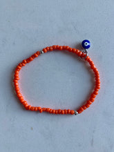 Load image into Gallery viewer, Beautiful Seed Bead Bracelets with Evil Eye Charm.
