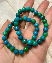 Load image into Gallery viewer, Azurite & Chrysocolla Bracelet ( colour enhanced)