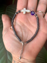 Load image into Gallery viewer, Black Jasper Heishi Bracelet