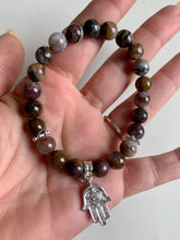 Load image into Gallery viewer, Pietersite With Hamsa Hand Charm Bracelet
