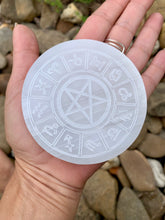 Load image into Gallery viewer, Selenite Astrology Plate
