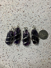 Load image into Gallery viewer, Amethyst raw Spiral Pendant