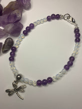 Load image into Gallery viewer, Amethyst with Opalite &amp; Dragonfly Charm.
