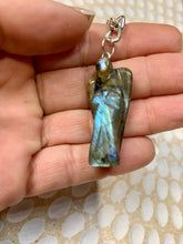 Load image into Gallery viewer, Labradorite Angel Key Charm