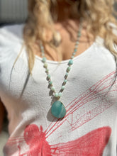Load image into Gallery viewer, Amazonite Wire Necklace.
