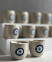 Load image into Gallery viewer, Evil Eye Espresso Cup Candle ~ Coconut & Lime ~