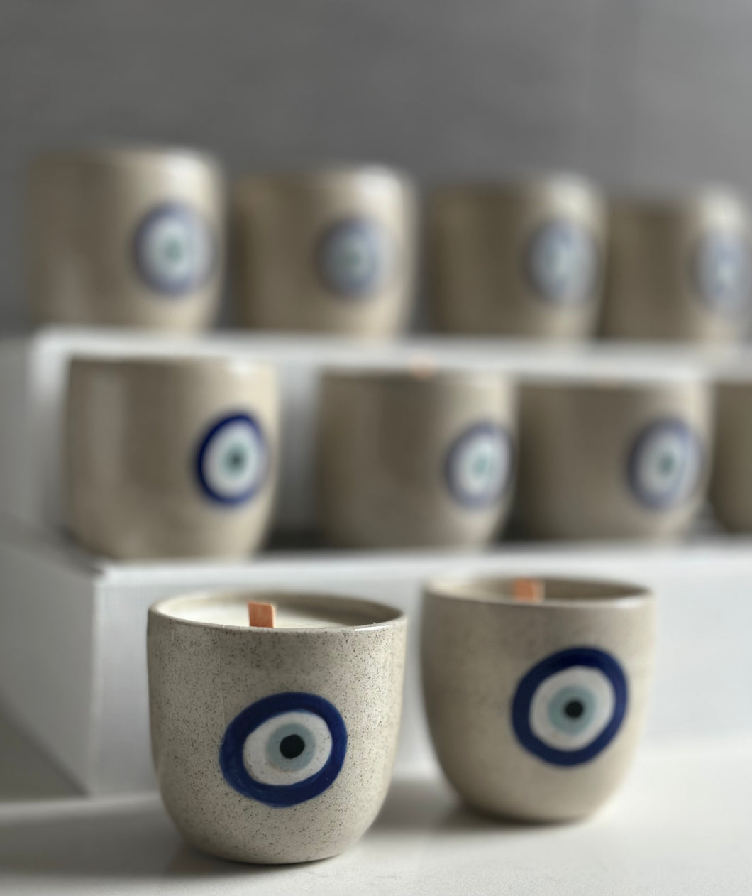 Evil Eye Espresso Cup Candle ~  Coconut & Lime ~
