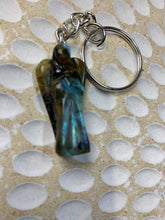 Load image into Gallery viewer, Labradorite Angel Key Charm