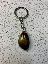 Load image into Gallery viewer, Blue Tigers Eye Key Charm
