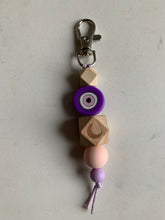 Load image into Gallery viewer, Key Charm / Bag Charms - Purple Evil Eye -
