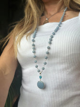 Load image into Gallery viewer, Angelite Wire Necklace With Pendant