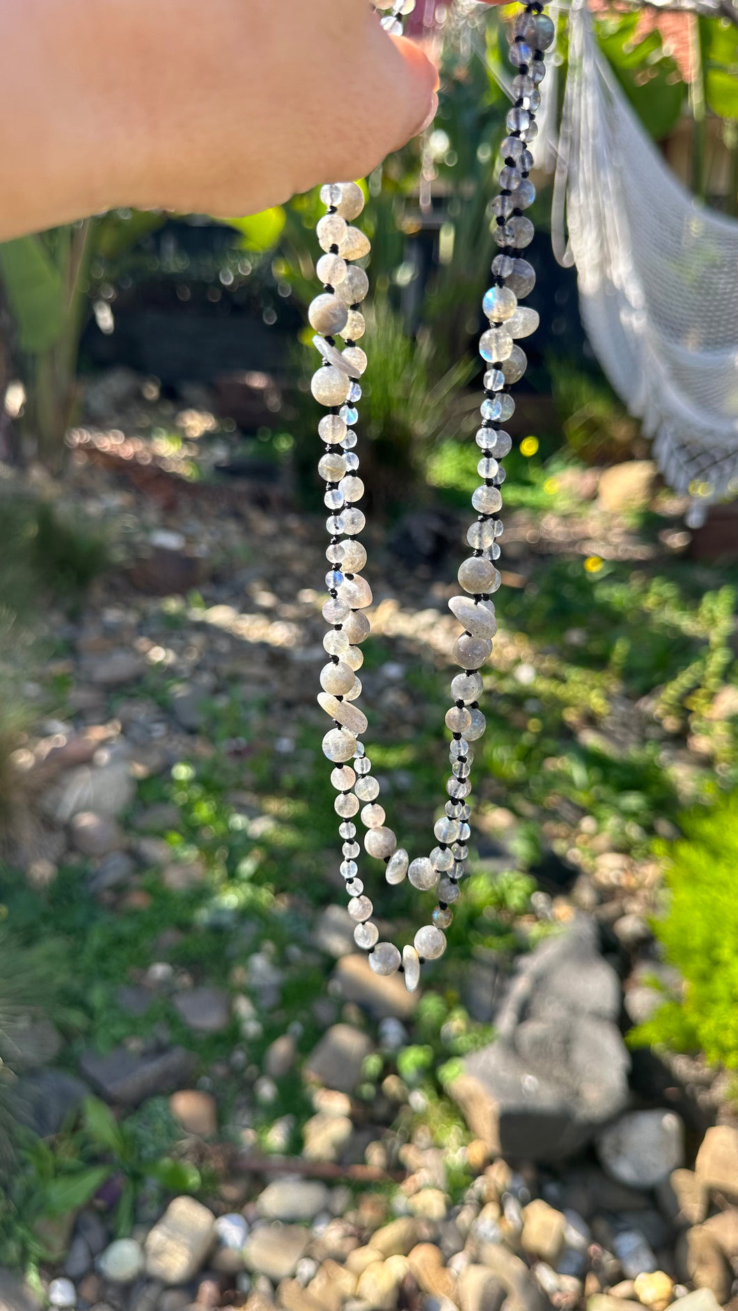 Hand knotted Labradorite Necklace