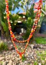 Load image into Gallery viewer, Carnelian Long Knotted Necklace
