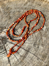 Load image into Gallery viewer, Carnelian Long Knotted Necklace
