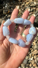 Load image into Gallery viewer, Bracelet ~ Blue Lace Agate With Selenite Chunkie Bracelet
