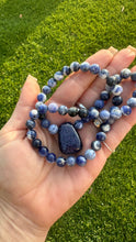 Load image into Gallery viewer, Blue Goldtone &amp; Sodalite Necklace
