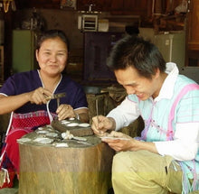 Load image into Gallery viewer, Hill Tribe Silver With Black Moonstone
