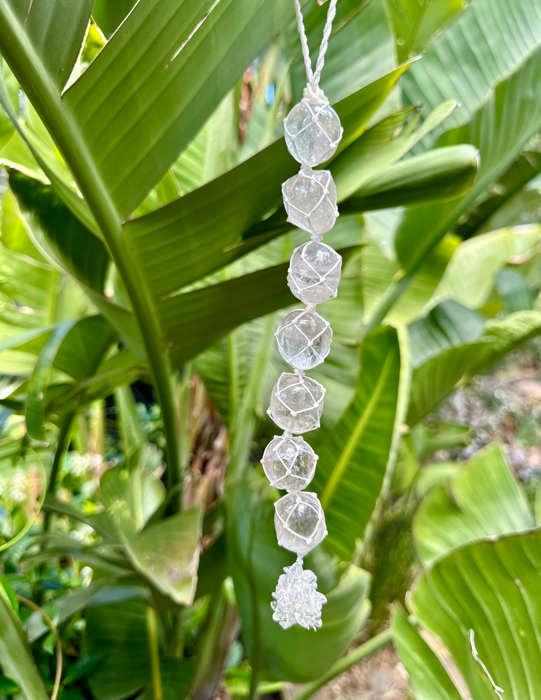 Clear Quartz Macrame Hanger