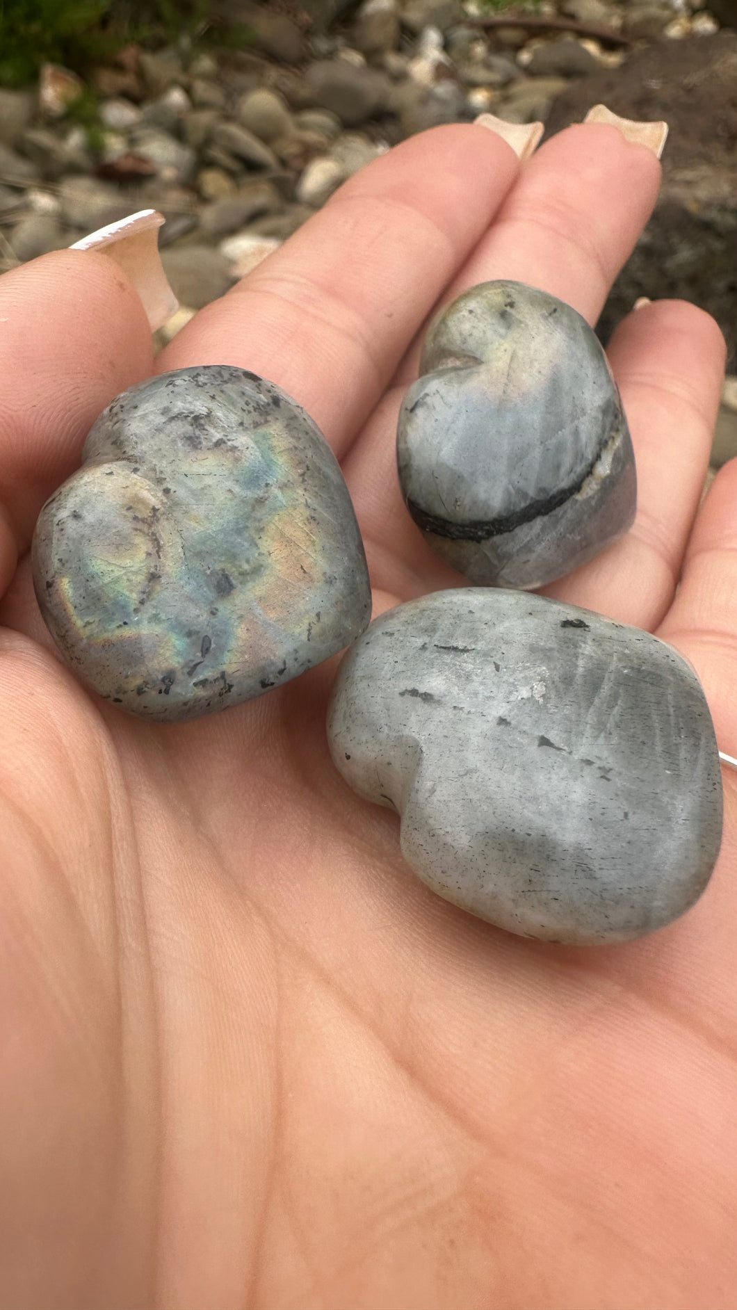 Labradorite Hearts