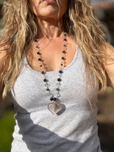 Load image into Gallery viewer, Smokey Quartz  Heart Wire Necklace
